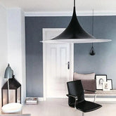 Trumpet-Shaped Modern Black LED Pendant Light - Clowas